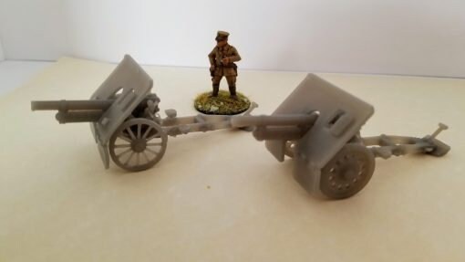 Bofors 75mm Mountain Gun - Set of 2 Guns - Great for Table Top War Games And Dioramas - Resin 28mm Miniatures - Bolt Action -