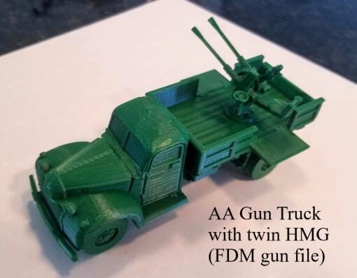Dodge 3 ton Truck / Free French AA Truck - Great for Table Top War Games And Dioramas - Resin 28mm Miniatures -