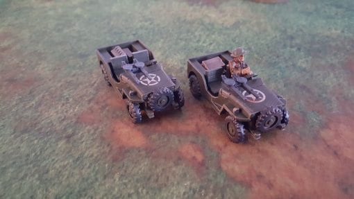British Airborne Jeep - Great for Table Top War Games And Dioramas - Resin 28mm Miniatures -