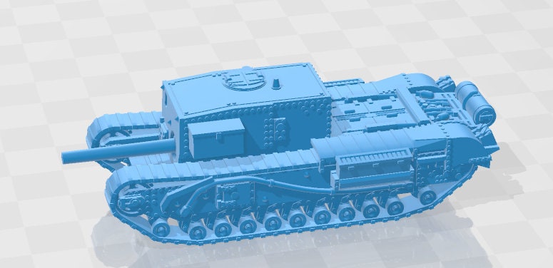 Churchill 3in Gun Carrier - 1:100 scale - UK - Tanks - Armored Vehicle - World Of Tanks - War Game - Wargaming - Axis and Allies