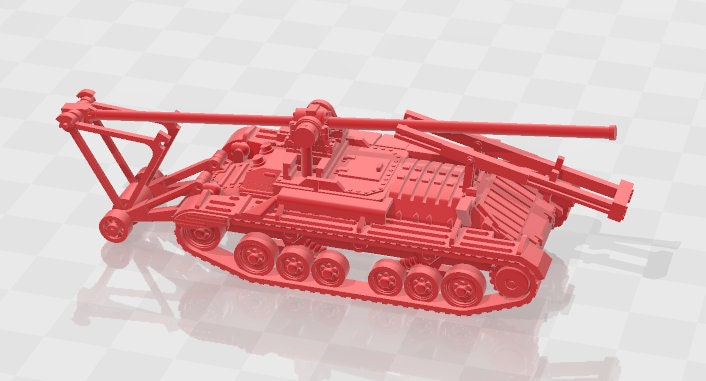 Valentine III Bridgelayer w/ 2 bridges - 1/100 Scale - UK - Tanks- Armored Vehicle- World Of Tanks-War Game- Wargaming - Axis and Allies -