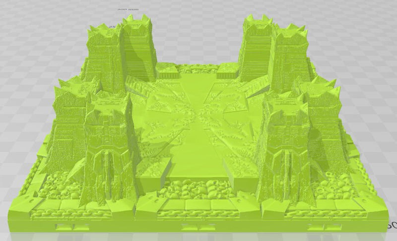 Temple Grounds Tiles Set 2 - Doom Tech - Pathfinder - Dungeons & Dragons -RPG- Tabletop-Terrain - 28 mm / 1" - Aether Studios