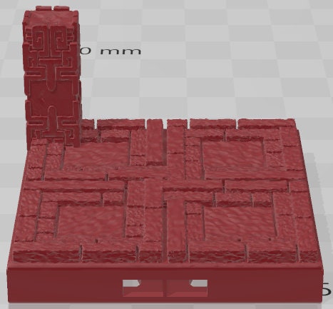 Half Sized Wall Tiles Set 2 - Aztlan - Pathfinder - Dungeons & Dragons -RPG- Tabletop-Terrain - 28 mm / 1" - Aether Studios