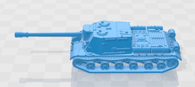ISU-122 - 1:100 scale - USSR - Tanks - Armored Vehicle - World Of Tanks - War Game - Wargaming - Axis and Allies - Tabletop Games