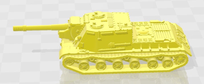 ISU-152 - 1:100 scale - USSR - Tanks - Armored Vehicle - World Of Tanks - War Game - Wargaming - Axis and Allies - Tabletop Games
