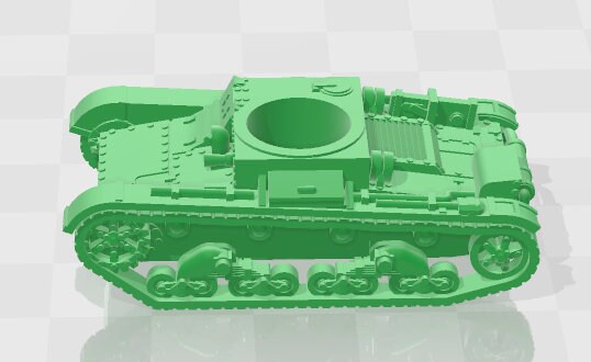 T-26B - 1-100 scale  - USSR - Tanks - Armored Vehicle - World Of Tanks - War Game - Wargaming - Axis and Allies - Tabletop Games