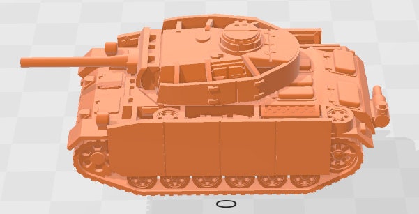 PZ III N w/turret - 1:100 scale - Germany - Tanks - Armored Vehicle - World Of Tanks - War Game - Wargaming -Tabletop Games