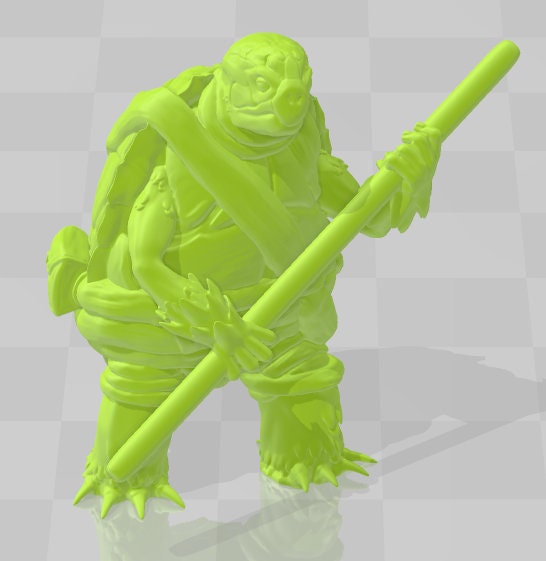 Tortle Monk - Oars Rest - DND - Dungeons & Dragons - RPG - Pathfinder - Tabletop - 28mm