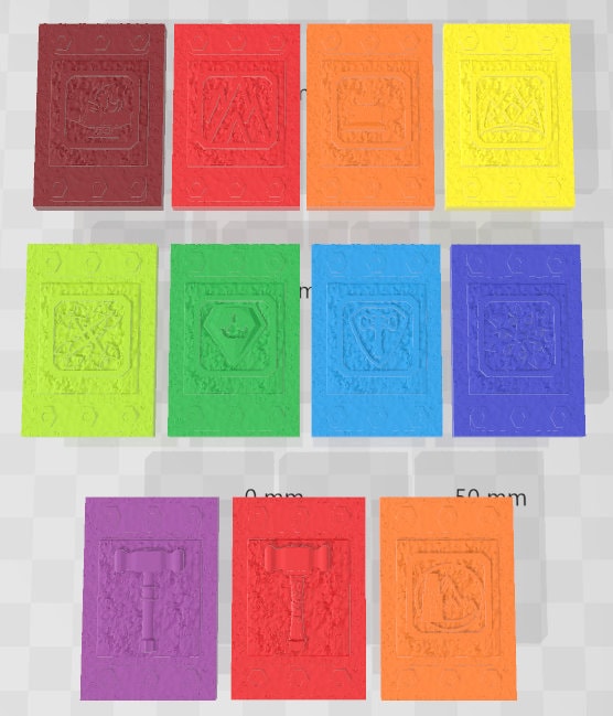 Banded Slot Doors Set - Dwarven Kingdom - Pathfinder - Dungeons & Dragons -RPG- Tabletop-Terrain - 28 mm / 1"- Aether Studios