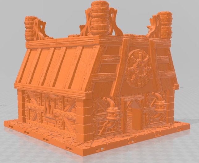 Builders Hall - Dockyards Village - Pathfinder - Dungeons & Dragons -RPG- Tabletop-Terrain - 28 mm / 1"- Aether Studios