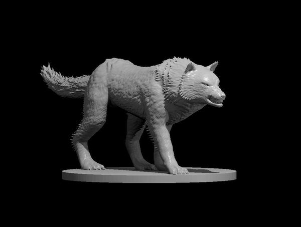 Dire Wolf Mini - DND - Pathfinder - Dungeons & Dragons - RPG - Tabletop - mz4250- Miniature - 28 mm - 1" Scale