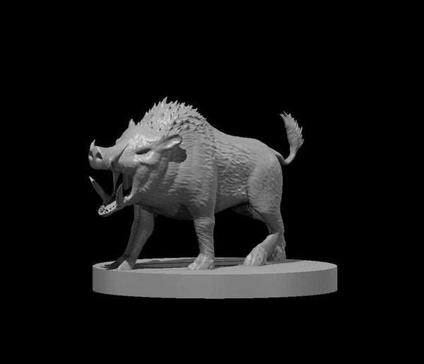 Boar Mini - DND - Pathfinder - Dungeons & Dragons - RPG - Tabletop - mz4250- Miniature - 28 mm - 1" Scale