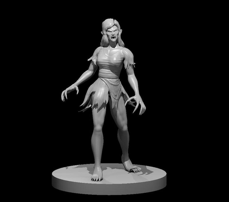 Vampire Spawn Female Mini - DND - Pathfinder - Dungeons & Dragons - RPG - Tabletop - mz4250- Miniature - 28 mm - 1" Scale