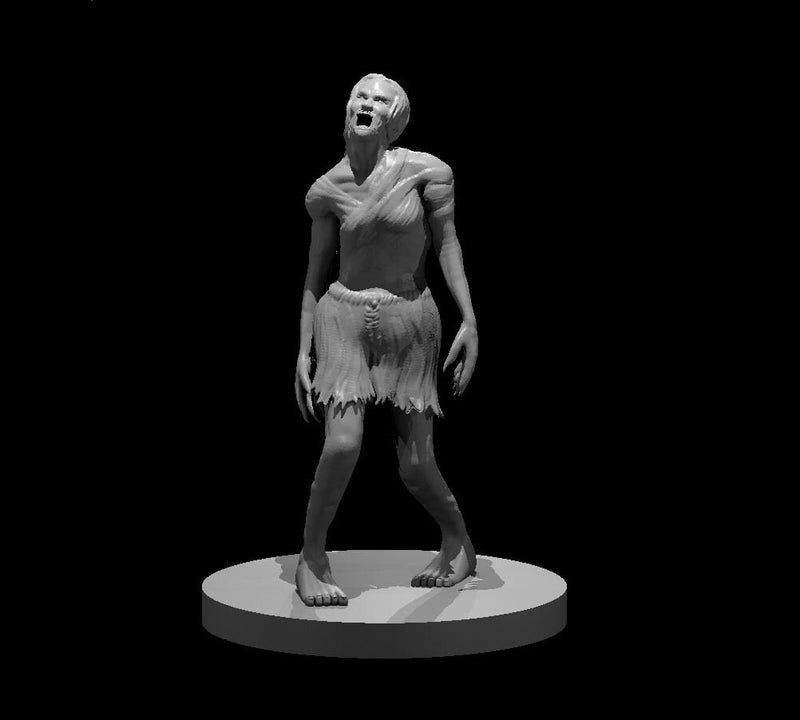 Zombie Female Mini - DND - Pathfinder - Dungeons & Dragons - RPG - Tabletop - mz4250- Miniature - 28 mm - 1" Scale