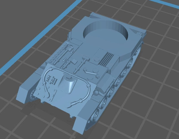 ZSU-37 w/ Turret - 1:100 scale  - USSR - Tanks - Armored Vehicle - World Of Tanks - War Game - Wargaming - Axis and Allies - Tabletop Games