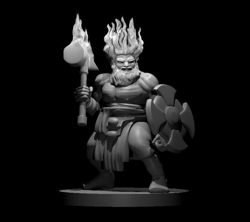 Azer Mini - DND - Pathfinder - Dungeons & Dragons - RPG - Tabletop - mz4250- Miniature-28mm-1"Scale