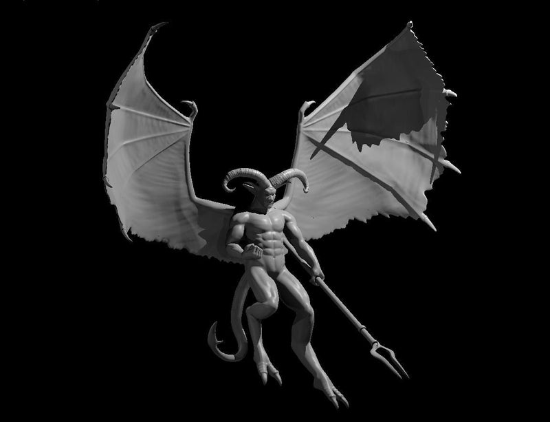Horned Devil Mini - DND - Pathfinder - Dungeons & Dragons - RPG - Tabletop - mz4250- Miniature-28mm-1"Scale