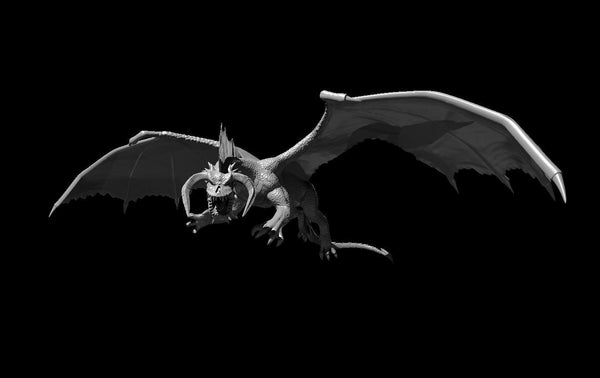Black Dragon Ancient Flying Chromatic Mini - DND - Pathfinder - Dungeons & Dragons - RPG - Tabletop - mz4250- Miniature-28mm-1"Scale