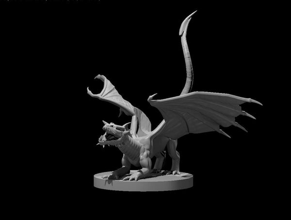 Black Dragon Wyrmling Terrestrial Chromatic Mini - DND - Pathfinder - Dungeons & Dragons - RPG - Tabletop - mz4250- Miniature-28mm-1"Scale