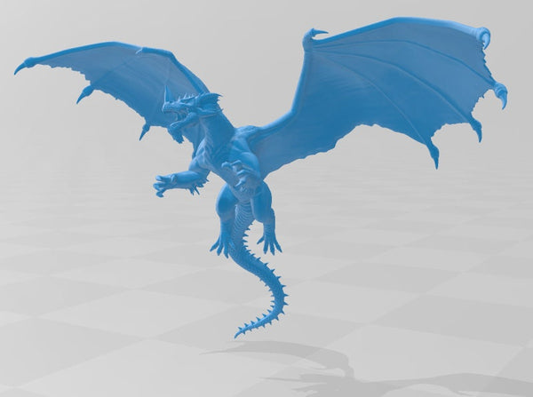 Blue Dragon Adult Chromatic Mini - DND - Pathfinder - Dungeons & Dragons - RPG - Tabletop - mz4250- Miniature-28mm-1"Scale