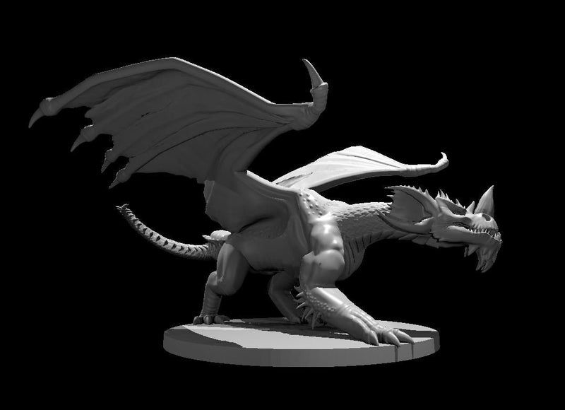 Blue Dragon Young Chromatic Mini - DND - Pathfinder - Dungeons & Dragons - RPG - Tabletop - mz4250- Miniature-28mm-1"Scale