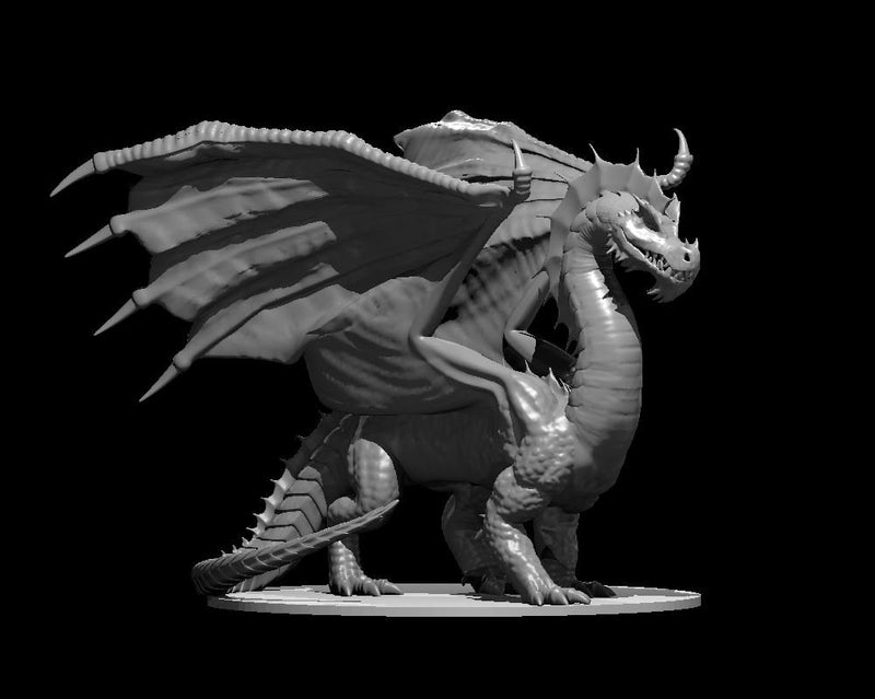 Green Dragon Adult Chromatic Mini - DND - Pathfinder - Dungeons & Dragons - RPG - Tabletop - mz4250- Miniature-28mm-1"Scale