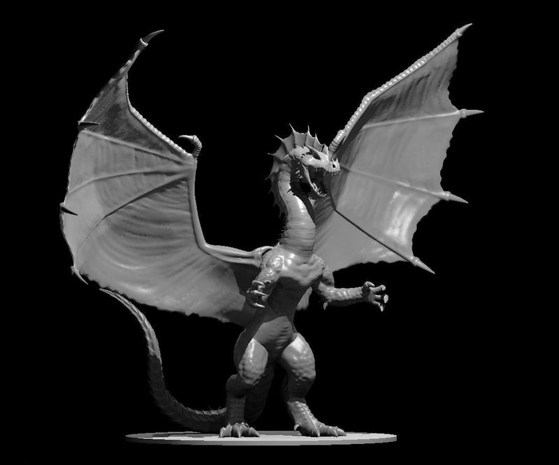 Green Dragon Ancient Chromatic Mini - DND - Pathfinder - Dungeons & Dragons - RPG - Tabletop - mz4250- Miniature-28mm-1"Scale