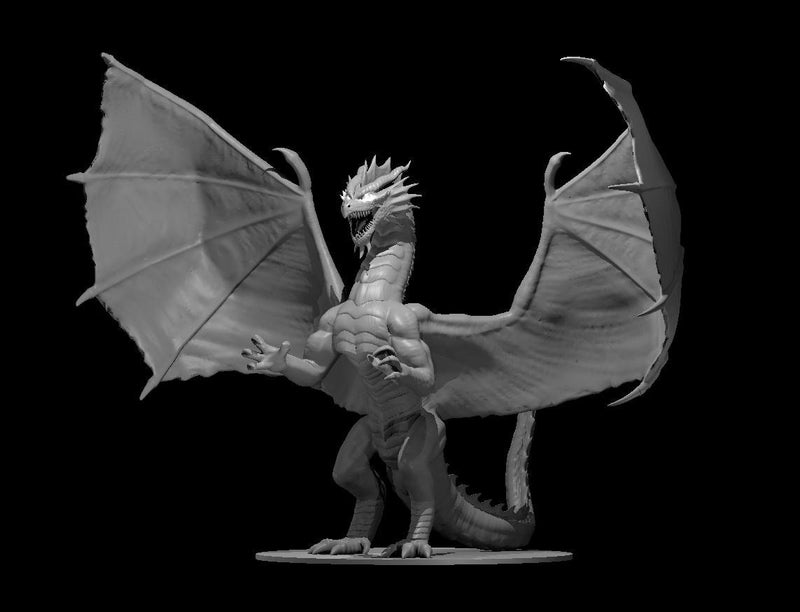 Red Dragon Ancient Chromatic Mini - DND - Pathfinder - Dungeons & Dragons - RPG - Tabletop - mz4250- Miniature-28mm-1"Scale