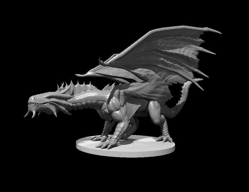 Young Bronze Dragon Metallic Mini - DND - Pathfinder - Dungeons & Dragons - RPG - Tabletop - mz4250- Miniature-28mm-1"Scale