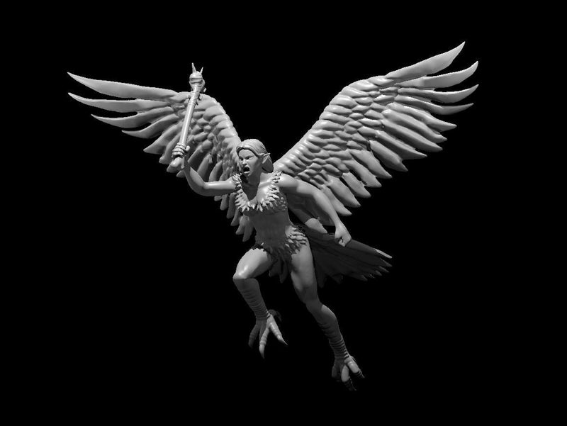Harpy Mini - DND - Pathfinder - Dungeons & Dragons - RPG - Tabletop - mz4250- Miniature-28mm-1"Scale
