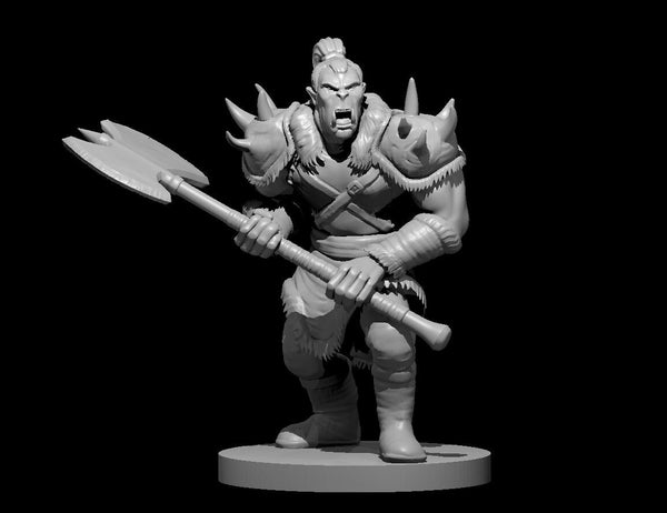 Orc Warrior Mini - DND - Pathfinder - Dungeons & Dragons - RPG - Tabletop - mz4250- Miniature-28mm-1"Scale