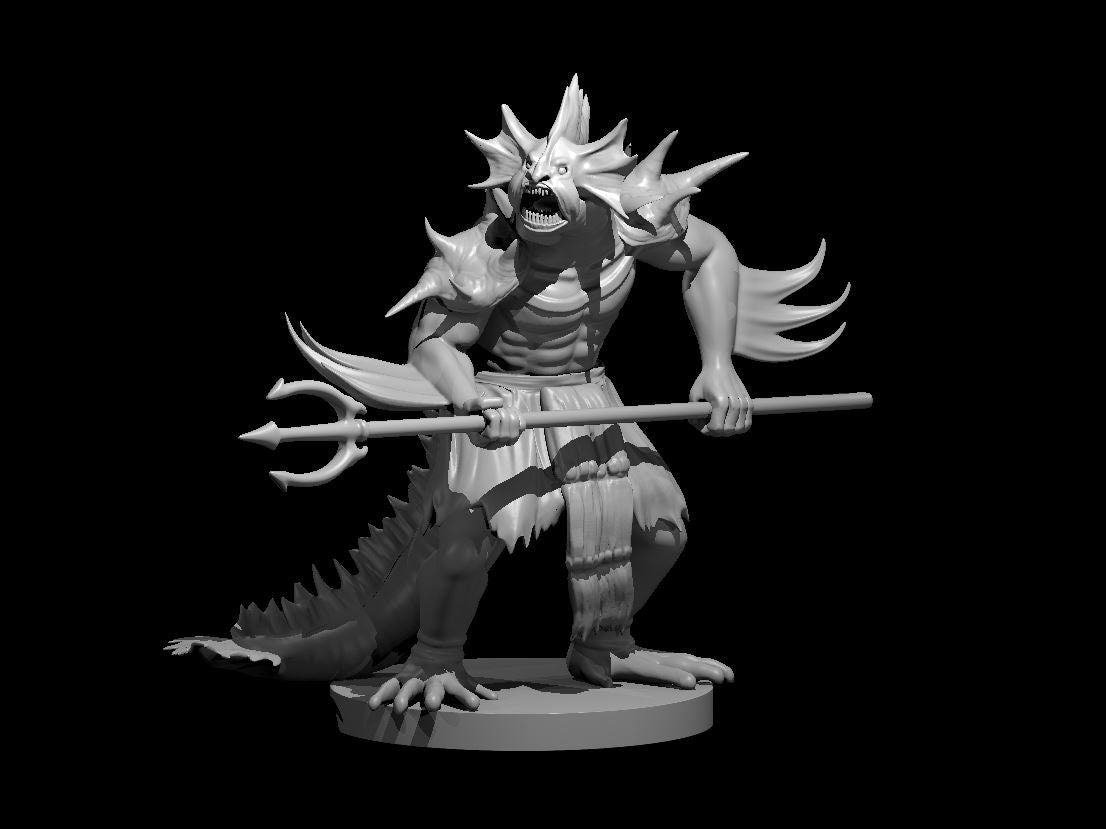 Sahuagin Mini - DND - Pathfinder - Dungeons & Dragons - RPG - Tabletop - mz4250- Miniature-28mm-1"Scale