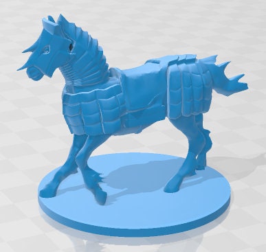 Warhorse Mini - DND - Pathfinder - Dungeons & Dragons - RPG - Tabletop - mz4250- Miniature-28mm-1"Scale