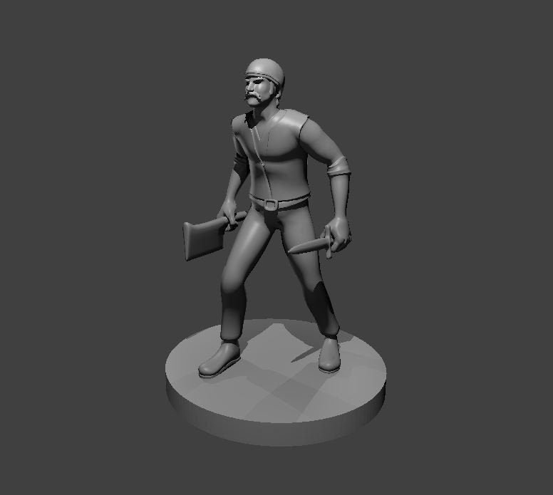 Thug Mini - DND - Pathfinder - Dungeons & Dragons - RPG - Tabletop - mz4250- Miniature-28mm-1"Scale