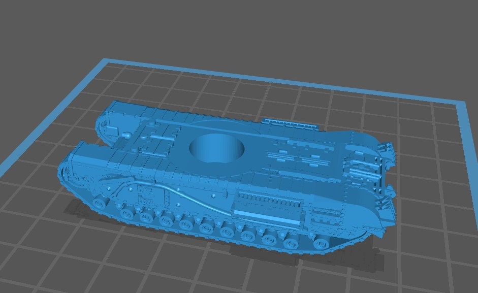 Churchill IV - 1:100 scale- UK - Tanks - Armored Vehicle - World Of Tanks - War Game - Wargaming - Axis and Allies - Tabletop Games
