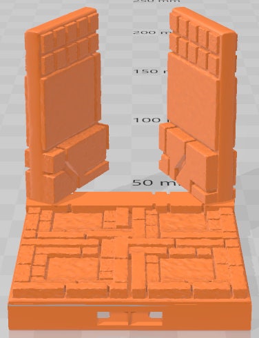 Wall 2 Secret Doors  - Aztlan - Pathfinder - Dungeons & Dragons -RPG- Tabletop-Terrain-28 mm / 1"- Aether Studios