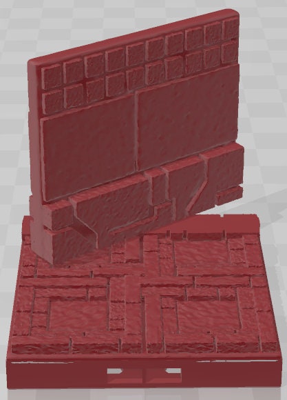 Wall 2 Secret Doors  - Aztlan - Pathfinder - Dungeons & Dragons -RPG- Tabletop-Terrain-28 mm / 1"- Aether Studios