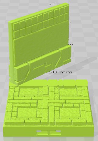 Wall 5 Secret Doors  - Aztlan - Pathfinder - Dungeons & Dragons -RPG- Tabletop-Terrain-28 mm / 1"- Aether Studios