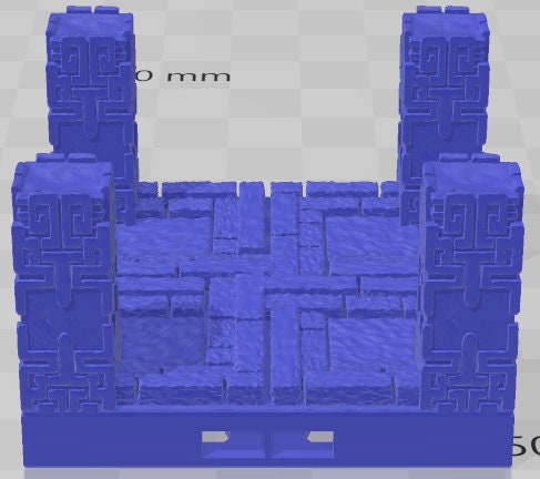 Half Sized Wall Tiles Set 1 - Aztlan - Pathfinder - Dungeons & Dragons -RPG- Tabletop-Terrain - 28 mm / 1" - Aether Studios