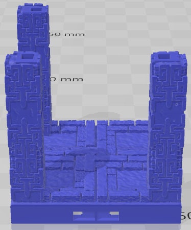 Pillars Style 3 Set 1 - Aztlan 2 Reforged - Pathfinder - Dungeons & Dragons -RPG- Tabletop-Terrain-28 mm / 1"- Aether Studios