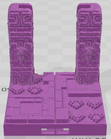 Door Frames 2 Set 3 - Aztlan 4 Reforged - Pathfinder - Dungeons & Dragons -RPG- Tabletop-Terrain-28 mm / 1"- Aether Studios