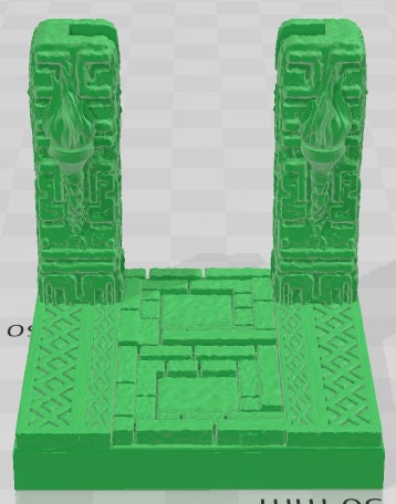Door Frames 2 Set 4 - Aztlan 4 Reforged - Pathfinder - Dungeons & Dragons -RPG- Tabletop-Terrain-28 mm / 1"- Aether Studios