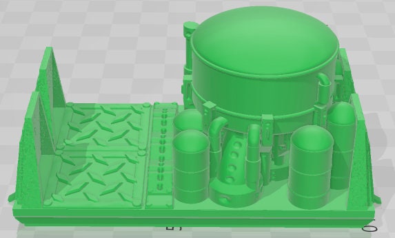 Industrial Yardwork's Half Roofs - Electro Rail Trains -Pathfinder-Dungeons&Dragons-RPG-Tabletop-Terrain-28mm-AetherStudios