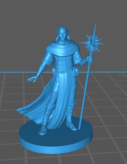 Male Elf Druid Mini - DND - Pathfinder - Dungeons & Dragons - RPG - Tabletop - mz4250- Miniature-28mm-1"Scale