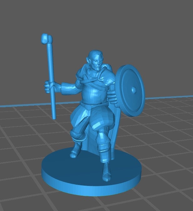 Male Elf Druid Mini - DND - Pathfinder - Dungeons & Dragons - RPG - Tabletop - mz4250- Miniature-28mm-1"Scale