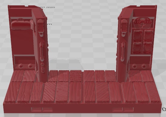 Vrai Foundry Passengers Cars Luggage Side Doors - Electro Rail Trains -Pathfinder-Dungeons&Dragons-RPG-Tabletop-Terrain-28mm-AetherStudios