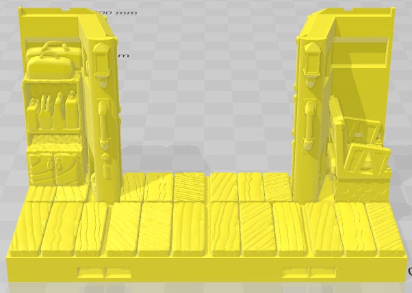 Vrai Foundry Passengers Cars Luggage Side Doors - Electro Rail Trains -Pathfinder-Dungeons&Dragons-RPG-Tabletop-Terrain-28mm-AetherStudios