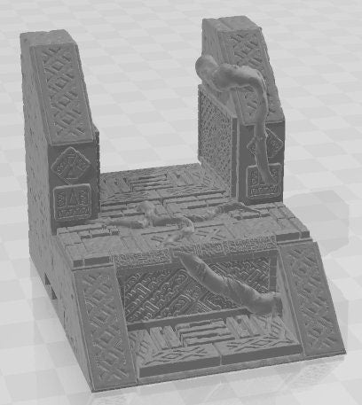 Stairs And Opening Set 1 - Aztlan 5 Reforged - Pathfinder - Dungeons & Dragons -RPG- Tabletop-Terrain - 28 mm / 1"- Aether Studios