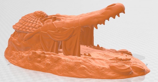 Colossal Crocodile Hut - Fantasy Village -Pathfinder-Dungeons&Dragons-RPG-Tabletop-Terrain-28mm-AetherStudios