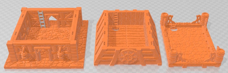 Builders Hall - Dockyards Village - Pathfinder - Dungeons & Dragons -RPG- Tabletop-Terrain - 28 mm / 1"- Aether Studios